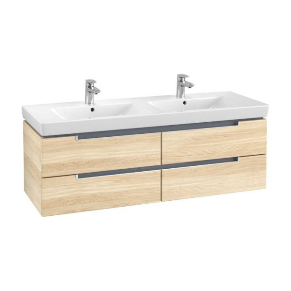 Villeroy & Boch Subway 2.0 Wall-Hung Vanity Unit – Elm Finish with Impresso Design (1300mm)